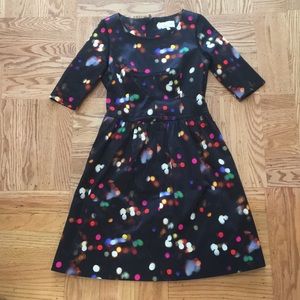 Milly Half Sleeved Black Evening Dress